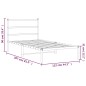 vidaXL Estructura de cama con cabecero metal negro 107x203 cm vidaXL Estructura de cama con cabecero metal negro 107x203 cm