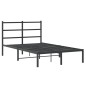 vidaXL Estructura de cama con cabecero metal negro 120x200 cm