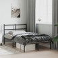 vidaXL Estructura de cama con cabecero metal negro 120x200 cm