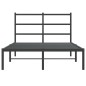 vidaXL Estructura de cama con cabecero metal negro 120x200 cm