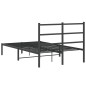 vidaXL Estructura de cama con cabecero metal negro 120x200 cm