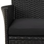 vidaXL Set de muebles jardín 5 pzas con cojines ratán sintético negro