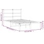 vidaXL Estructura de cama con cabecero metal negro 120x200 cm