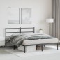 vidaXL Estructura de cama con cabecero metal negro 160x200 cm vidaXL Estructura de cama con cabecero metal negro 160x200 cm