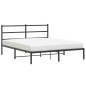 vidaXL Estructura de cama con cabecero metal negro 160x200 cm vidaXL Estructura de cama con cabecero metal negro 160x200 cm