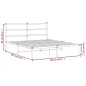 vidaXL Estructura de cama con cabecero metal negro 160x200 cm vidaXL Estructura de cama con cabecero metal negro 160x200 cm