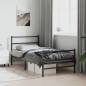 vidaXL Estructura de cama con cabecero y estribo metal negro 100x190cm vidaXL Estructura de cama con cabecero y estribo metal negro 100x190cm