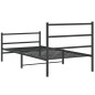 vidaXL Estructura de cama con cabecero y estribo metal negro 100x190cm vidaXL Estructura de cama con cabecero y estribo metal negro 100x190cm