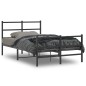 vidaXL Estructura de cama con cabecero y estribo metal negro 120x190cm vidaXL Estructura de cama con cabecero y estribo metal negro 120x190cm