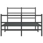 vidaXL Estructura de cama con cabecero y estribo metal negro 120x190cm vidaXL Estructura de cama con cabecero y estribo metal negro 120x190cm