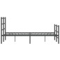 vidaXL Estructura de cama con cabecero y estribo metal negro 120x190cm vidaXL Estructura de cama con cabecero y estribo metal negro 120x190cm