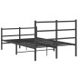 vidaXL Estructura de cama con cabecero y estribo metal negro 120x190cm vidaXL Estructura de cama con cabecero y estribo metal negro 120x190cm
