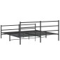 vidaXL Estructura de cama con cabecero y estribo metal negro 193x203cm vidaXL Estructura de cama con cabecero y estribo metal negro 193x203cm