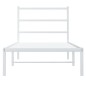 vidaXL Estructura de cama de metal con cabecero blanco 90x190 cm vidaXL Estructura de cama de metal con cabecero blanco 90x190 cm