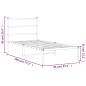 vidaXL Estructura de cama de metal con cabecero blanco 90x190 cm vidaXL Estructura de cama de metal con cabecero blanco 90x190 cm