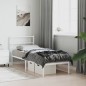 vidaXL Estructura de cama de metal con cabecero blanco 75x190 cm vidaXL Estructura de cama de metal con cabecero blanco 75x190 cm