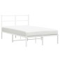 vidaXL Estructura de cama de metal con cabecero blanca 120x200 cm vidaXL Estructura de cama de metal con cabecero blanca 120x200 cm