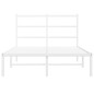 vidaXL Estructura de cama de metal con cabecero blanca 120x200 cm vidaXL Estructura de cama de metal con cabecero blanca 120x200 cm