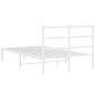 vidaXL Estructura de cama de metal con cabecero blanca 120x200 cm vidaXL Estructura de cama de metal con cabecero blanca 120x200 cm
