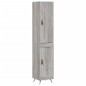 vidaXL Aparador alto madera contrachapada gris Sonoma 34,5x34x180 cm vidaXL Aparador alto madera contrachapada gris Sonoma 34,5x34x180 cm