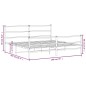 vidaXL Estructura cama metal con cabecero y estribo blanco 193x203 cm vidaXL Estructura cama metal con cabecero y estribo blanco 193x203 cm