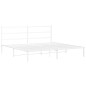 vidaXL Estructura de cama de metal con cabecero blanco 183x213 cm vidaXL Estructura de cama de metal con cabecero blanco 183x213 cm