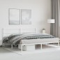 vidaXL Estructura de cama de metal con cabecero blanco 183x213 cm vidaXL Estructura de cama de metal con cabecero blanco 183x213 cm