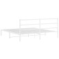 vidaXL Estructura de cama de metal con cabecero blanco 183x213 cm vidaXL Estructura de cama de metal con cabecero blanco 183x213 cm