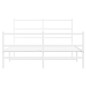 vidaXL Estructura cama metal con cabecero y estribo blanco 140x200 cm vidaXL Estructura cama metal con cabecero y estribo blanco 140x200 cm