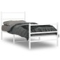 vidaXL Estructura cama metal con cabecero y estribo blanco 90x200 cm vidaXL Estructura cama metal con cabecero y estribo blanco 90x200 cm