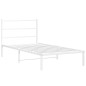 vidaXL Estructura de cama de metal con cabecero blanco 107x203 cm vidaXL Estructura de cama de metal con cabecero blanco 107x203 cm