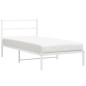 vidaXL Estructura de cama de metal con cabecero blanco 107x203 cm vidaXL Estructura de cama de metal con cabecero blanco 107x203 cm