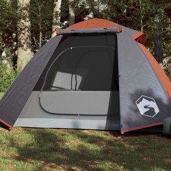 vidaXL Tienda de campaña 2 personas tafetán 185T gris y naranja