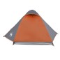 vidaXL Tienda de campaña 2 personas tafetán 185T gris y naranja vidaXL Tienda de campaña 2 personas tafetán 185T gris y naranja