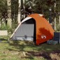 vidaXL Tienda de campaña 2 personas tafetán 185T gris y naranja