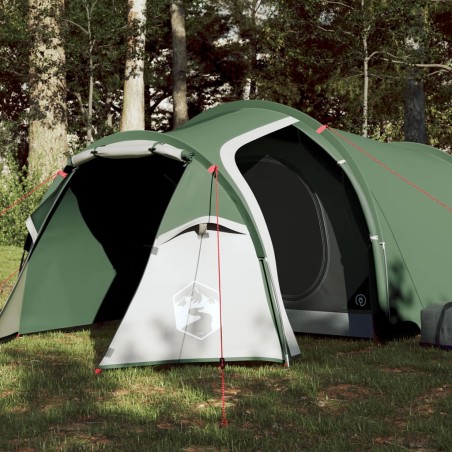 vidaXL Tienda de campaña 4 personas tafetán 185T verde 360x140x105 cm