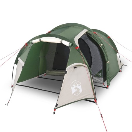 vidaXL Tienda de campaña 4 personas tafetán 185T verde 360x140x105 cm