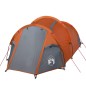 vidaXL Tienda de campaña 3 personas tafetán 185T gris y naranja