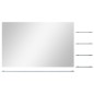 vidaXL Espejo de pared con 5 estantes plateado 100x60 cm vidaXL Espejo de pared con 5 estantes plateado 100x60 cm