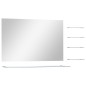 vidaXL Espejo de pared con 5 estantes plateado 100x60 cm vidaXL Espejo de pared con 5 estantes plateado 100x60 cm