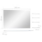 vidaXL Espejo de pared con 5 estantes plateado 100x60 cm vidaXL Espejo de pared con 5 estantes plateado 100x60 cm