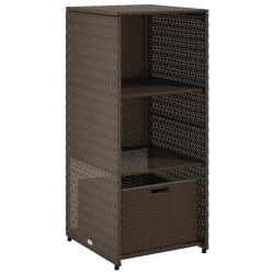 vidaXL Armario de almacenaje de jardín ratán PE marrón 50x55x115 cm