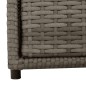 vidaXL Armario de almacenaje de jardín ratán PE gris 55x59x69 cm