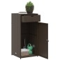 vidaXL Armario de almacenaje de jardín ratán PE marrón 55x55x111 cm vidaXL Armario de almacenaje de jardín ratán PE marrón 55x55x111 cm