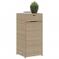 vidaXL Armario de almacenaje de jardín ratán PE beige 55x55x111 cm vidaXL Armario de almacenaje de jardín ratán PE beige 55x55x111 cm