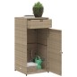 vidaXL Armario de almacenaje de jardín ratán PE beige 55x55x111 cm vidaXL Armario de almacenaje de jardín ratán PE beige 55x55x111 cm