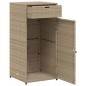 vidaXL Armario de almacenaje de jardín ratán PE beige 55x55x111 cm vidaXL Armario de almacenaje de jardín ratán PE beige 55x55x111 cm