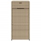 vidaXL Armario de almacenaje de jardín ratán PE beige 55x55x111 cm vidaXL Armario de almacenaje de jardín ratán PE beige 55x55x111 cm
