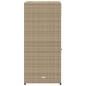 vidaXL Armario de almacenaje de jardín ratán PE beige 55x55x111 cm vidaXL Armario de almacenaje de jardín ratán PE beige 55x55x111 cm