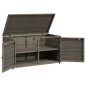 vidaXL Armario de almacenaje de jardín ratán PE gris 110x55x60,5 cm vidaXL Armario de almacenaje de jardín ratán PE gris 110x55x60,5 cm